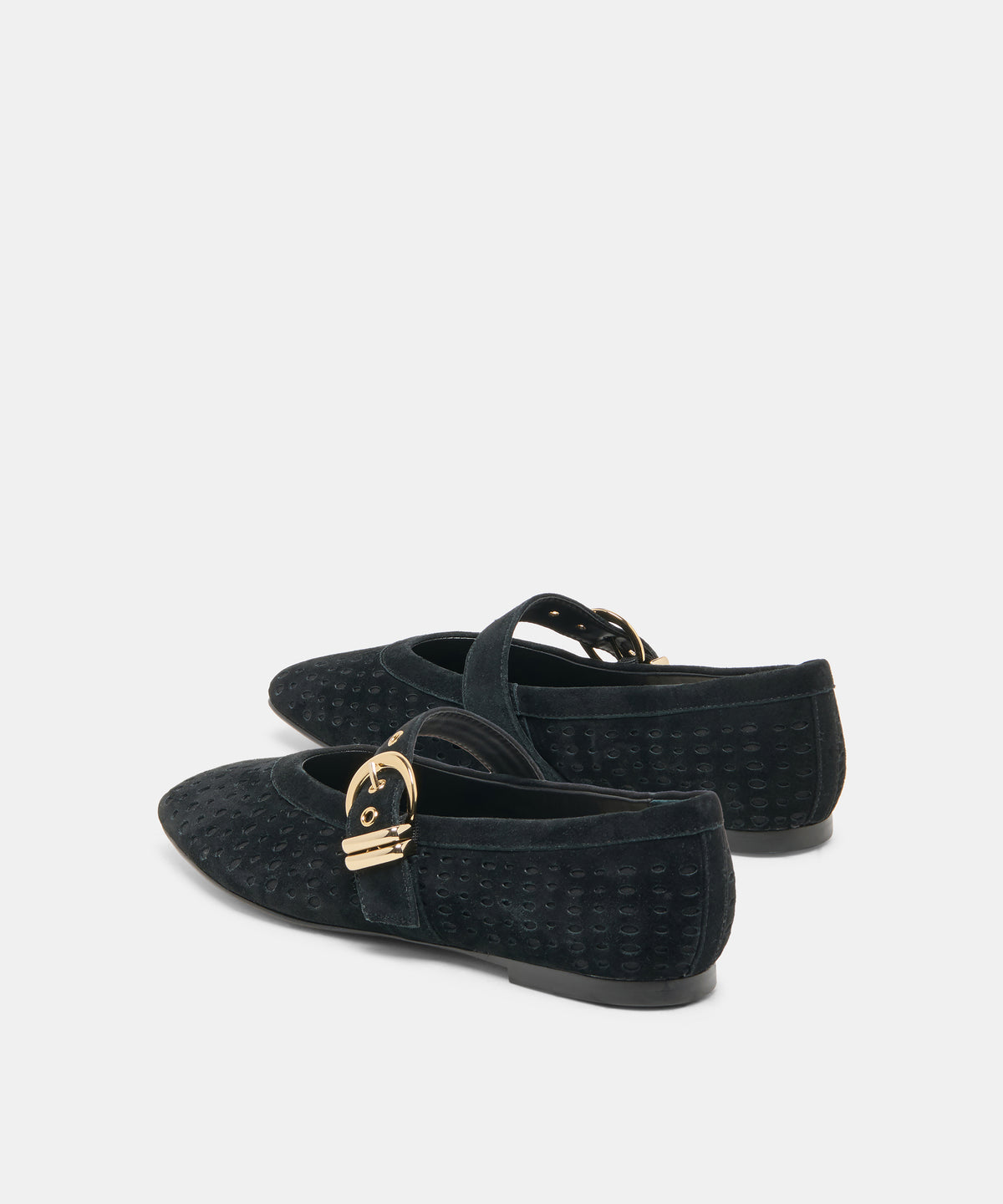 MIKELA BALLET FLATS ONYX PERFORATED SUEDE - view 5