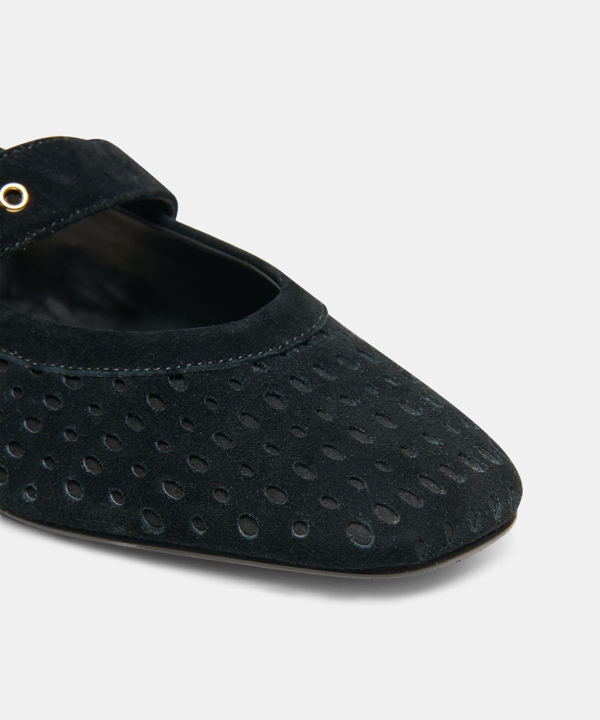 MIKELA BALLET FLATS ONYX PERFORATED SUEDE - view 6