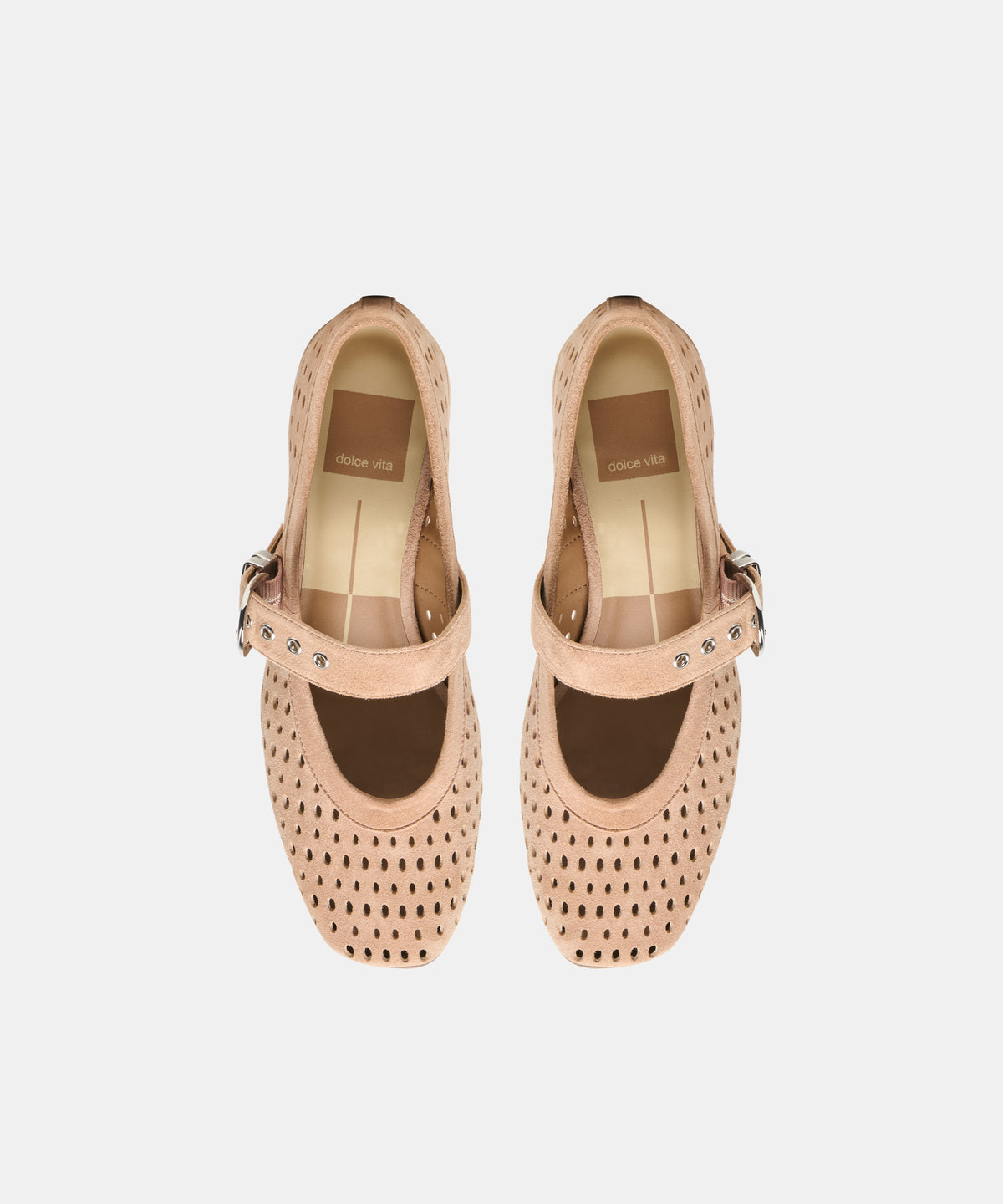 MIKEL MID HEELS TOFFEE PERFORATED SUEDE - view 3