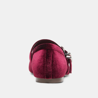 MIKEL VELVET BALLET FLATS BORDEAUX VELVET