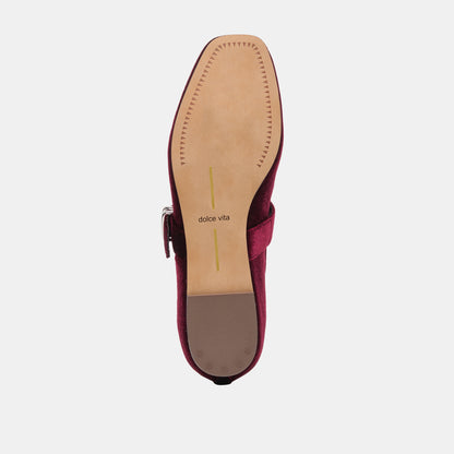 MIKEL VELVET BALLET FLATS BORDEAUX VELVET