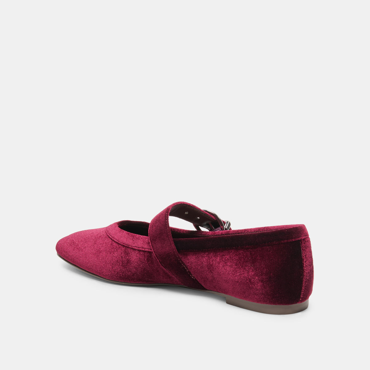 MIKEL VELVET BALLET FLATS BORDEAUX VELVET - view 5