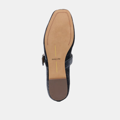 MIKEL VELVET BALLET FLATS NAVY VELVET