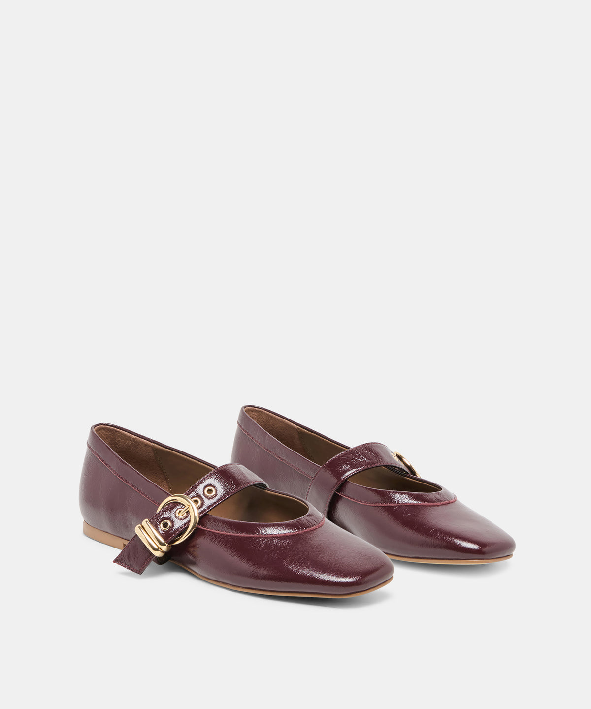 MIKEL BALLET FLATS PLUM LEATHER - view 3