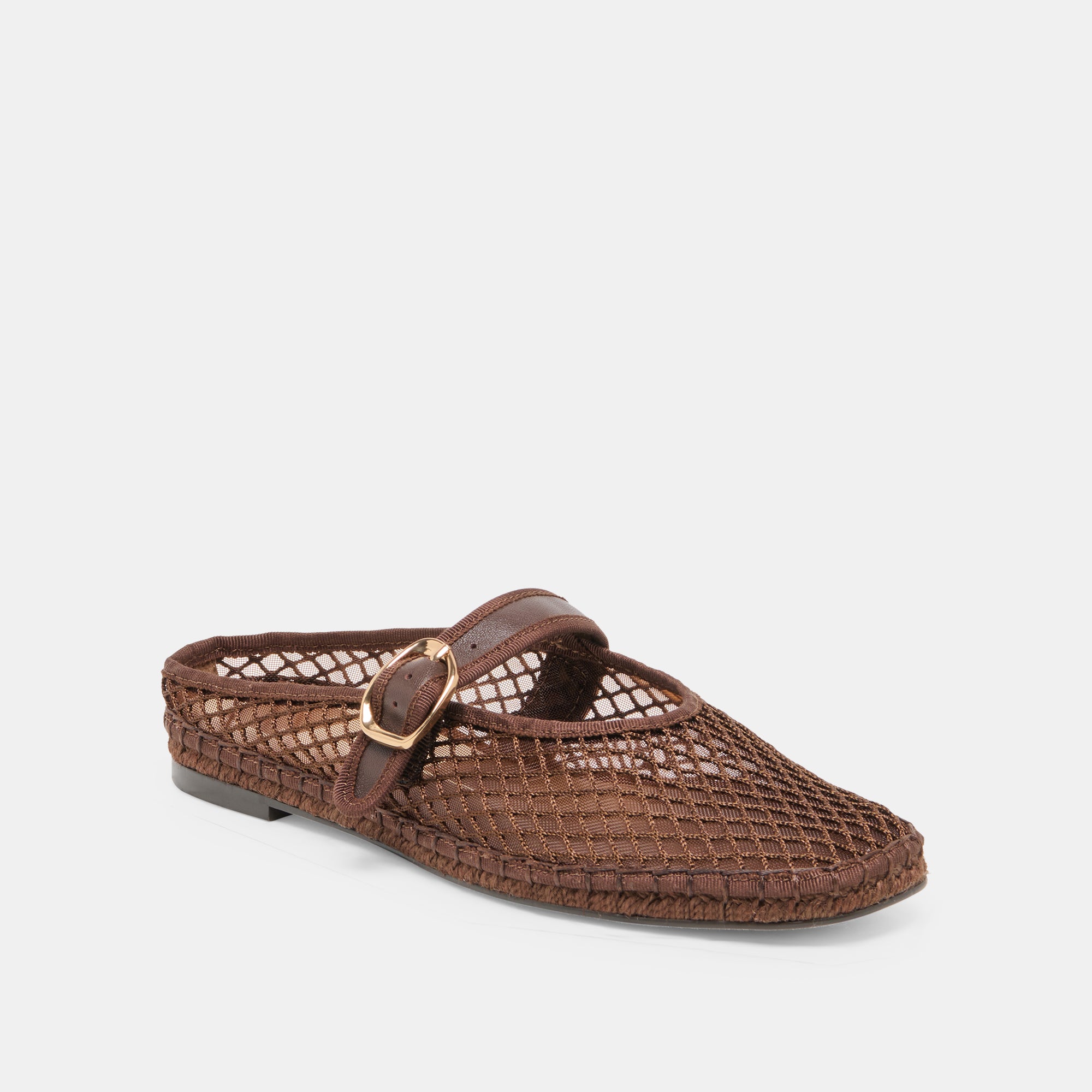 MILIE FLATS CHOCOLATE WOVEN MESH - view 3