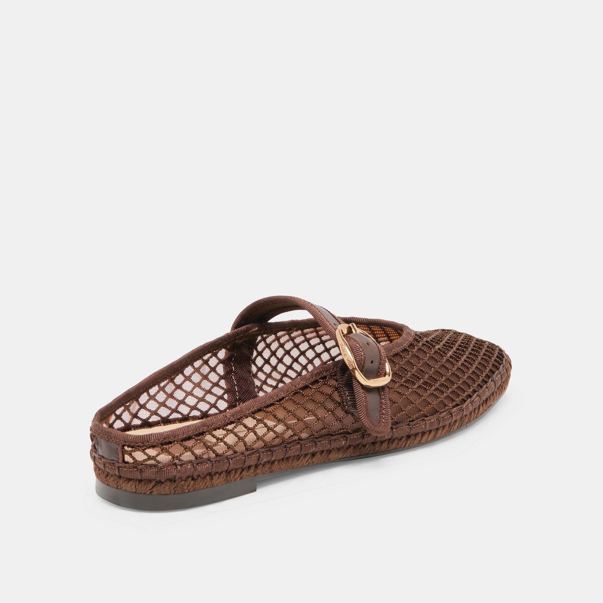 MILIE FLATS CHOCOLATE WOVEN MESH - view 5