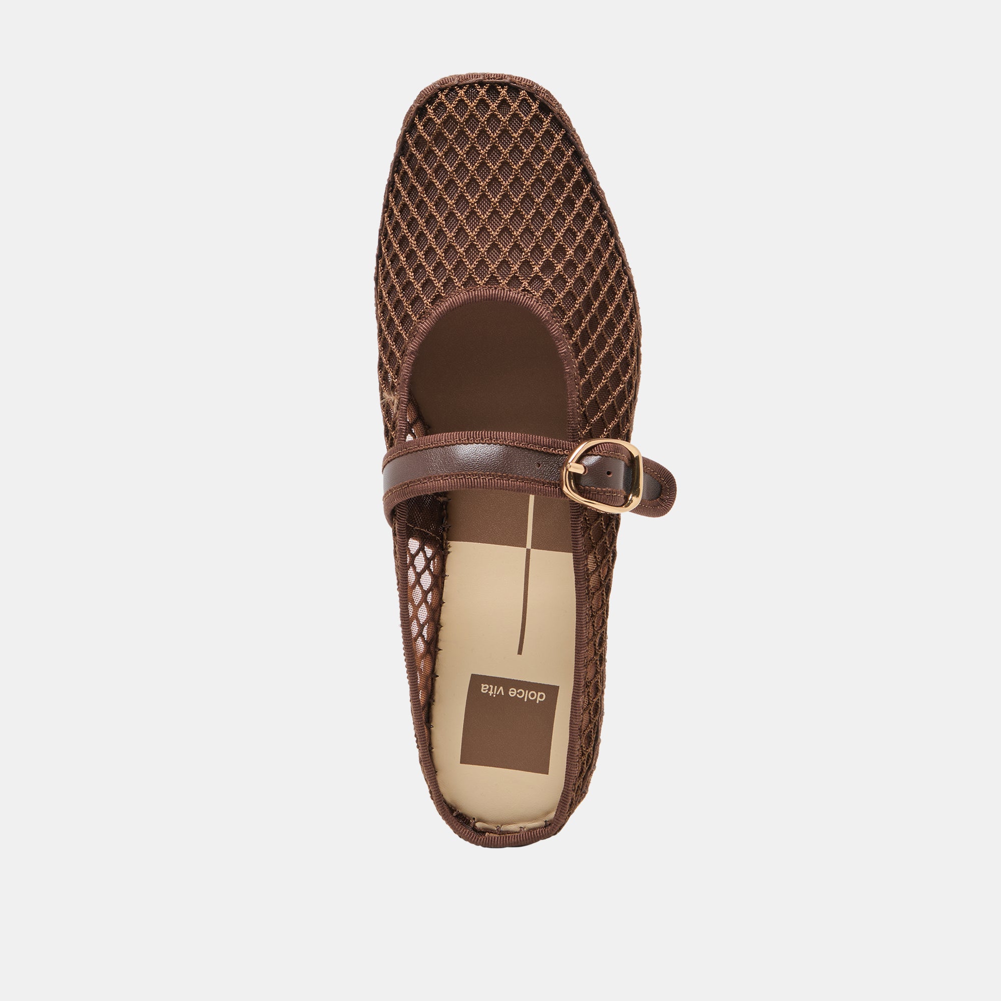 MILIE FLATS CHOCOLATE WOVEN MESH - view 10