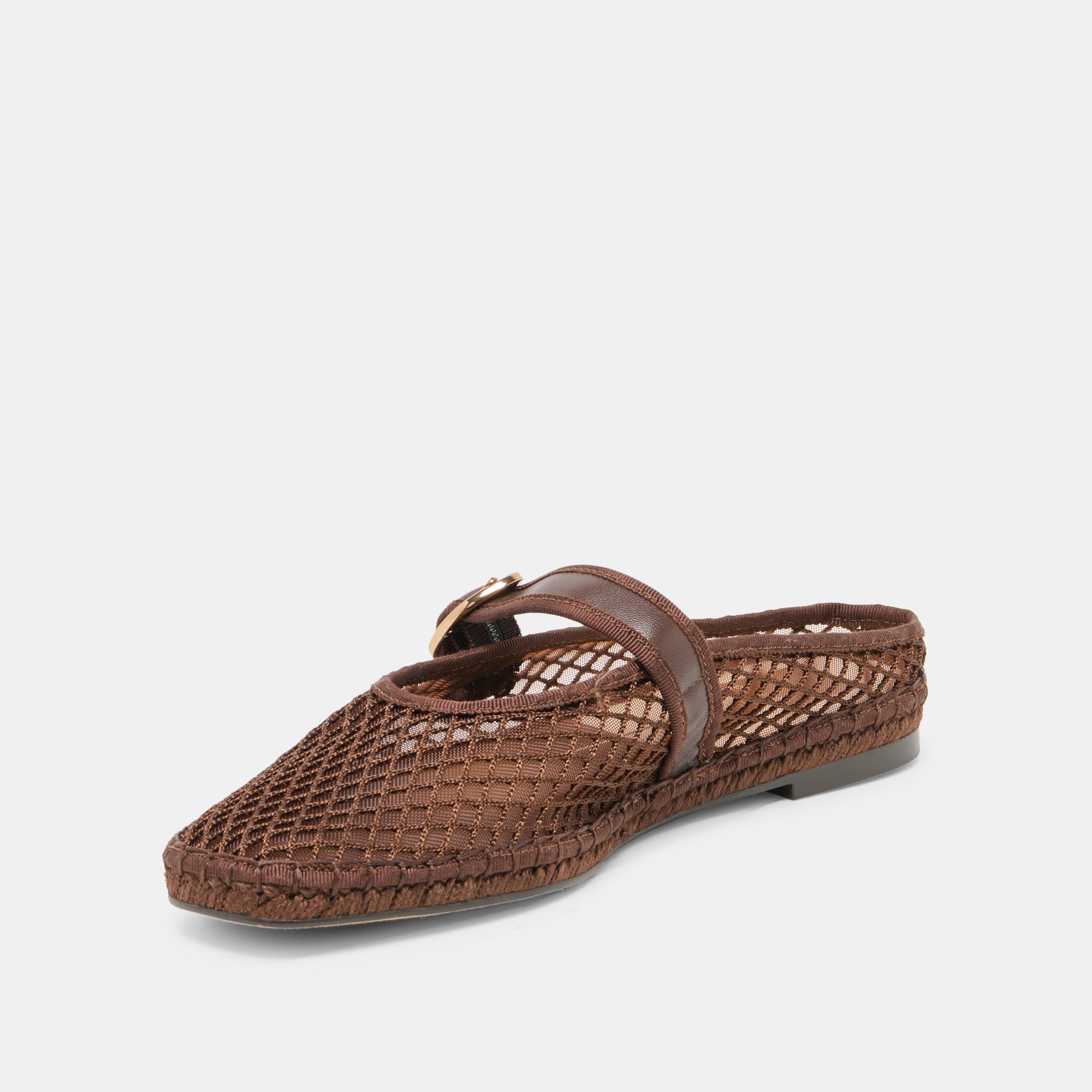 MILIE FLATS CHOCOLATE WOVEN MESH - view 6