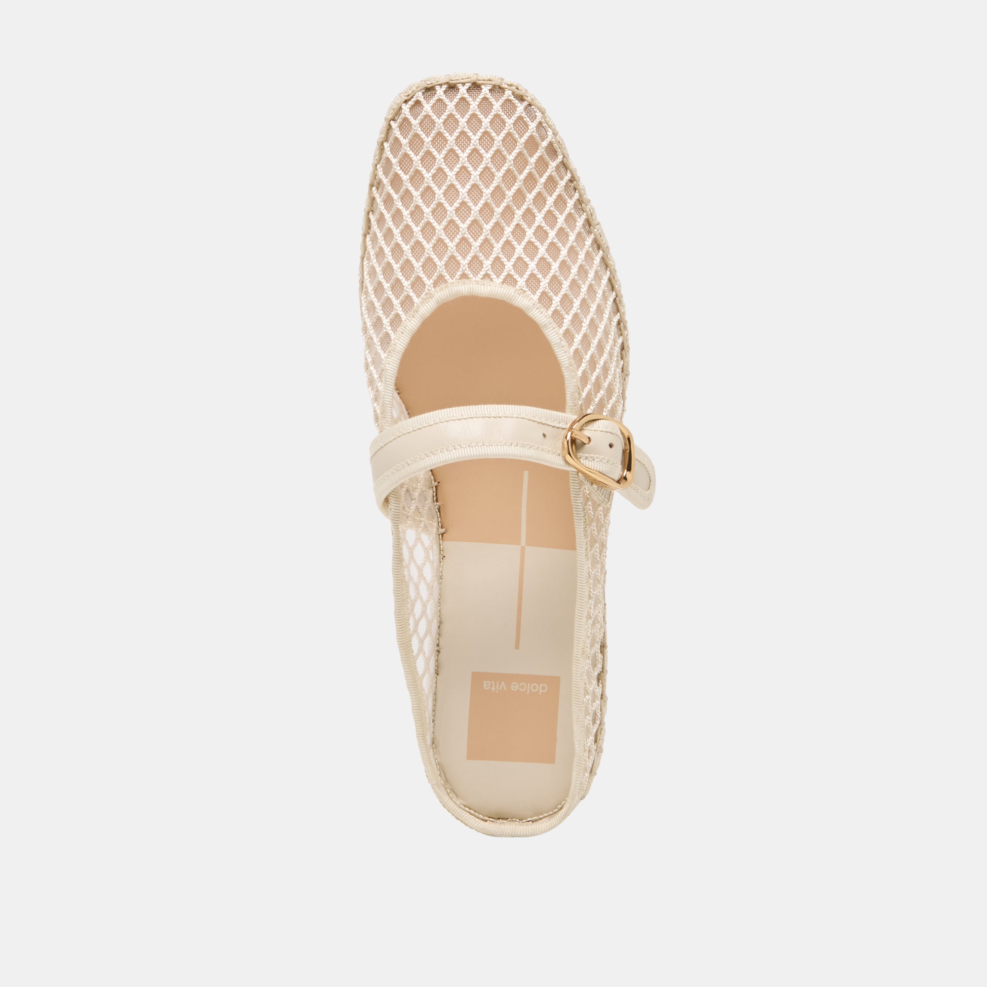 MILIE FLATS ECRU WOVEN MESH - view 8