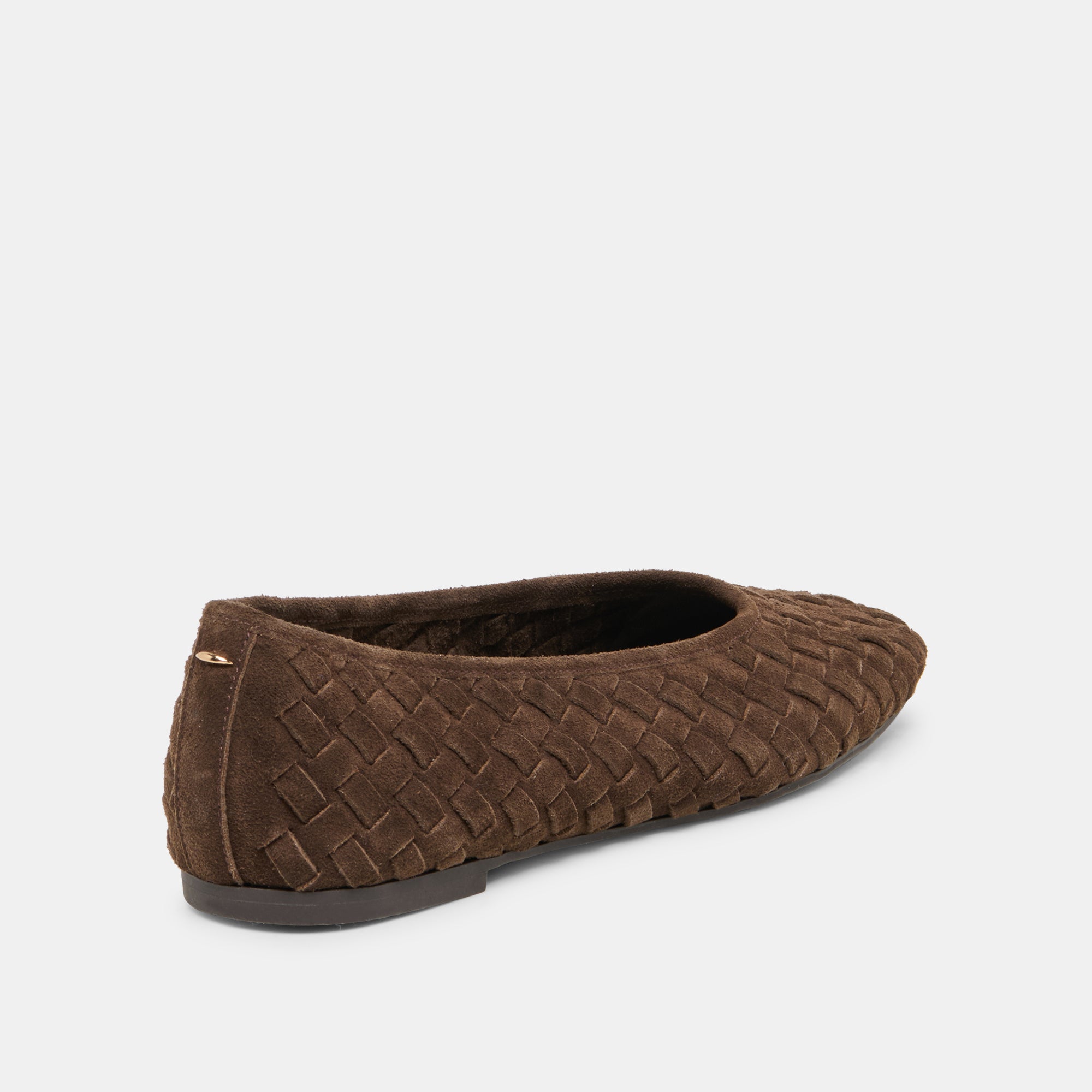 MYCAH BALLET FLATS DK BROWN WOVEN SUEDE - view 3