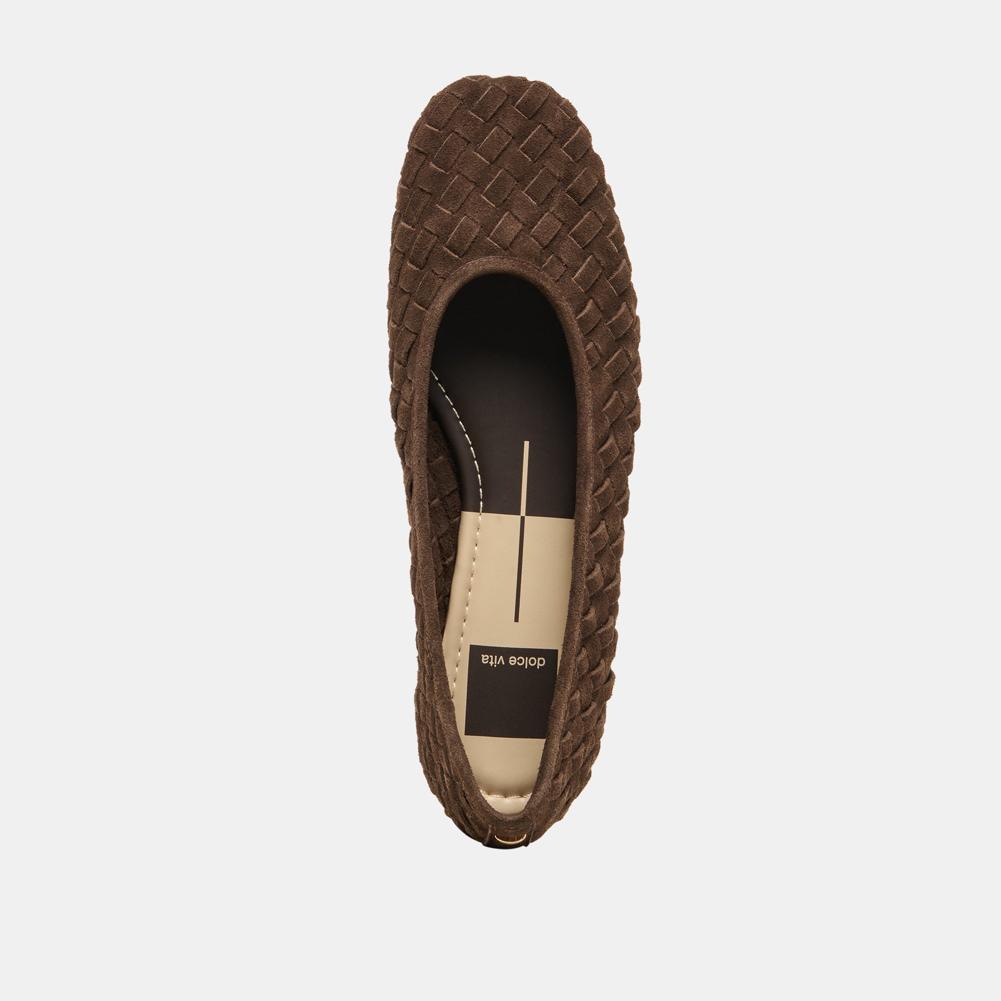 MYCAH BALLET FLATS DK BROWN WOVEN SUEDE - view 8