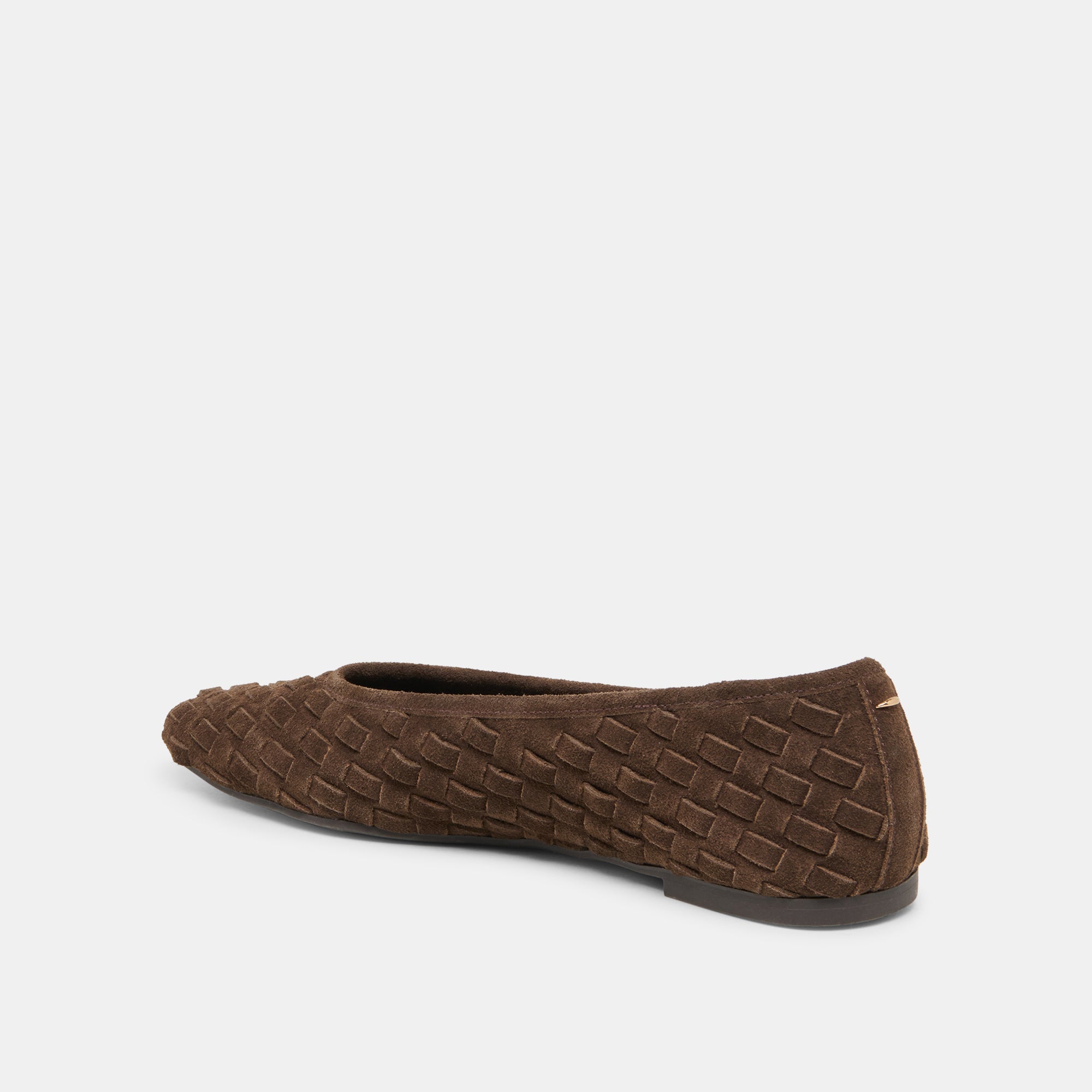 MYCAH BALLET FLATS DK BROWN WOVEN SUEDE - view 5