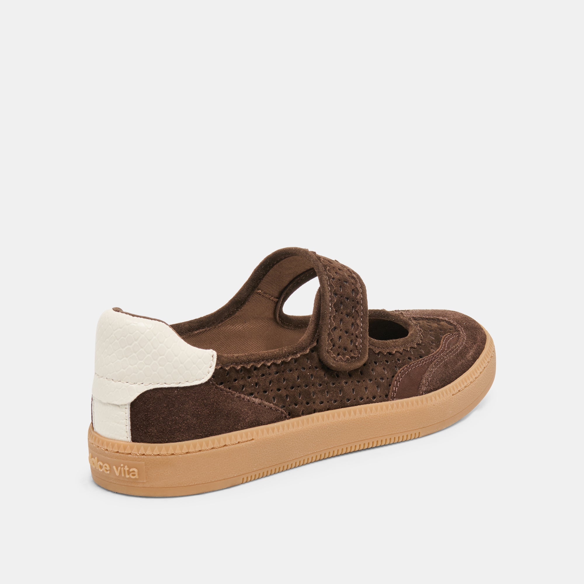 NANET SNEAKERS DK BROWN PERFORATED SUEDE - view 3