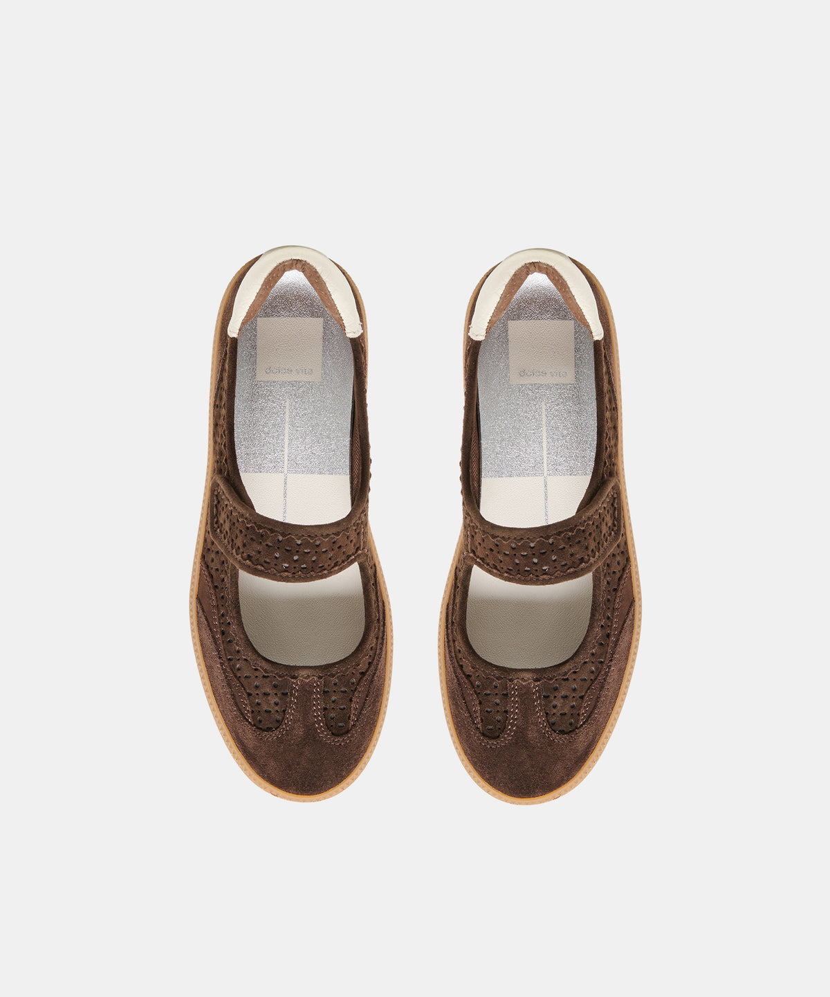 NANET SNEAKERS DK BROWN PERFORATED SUEDE - view 3