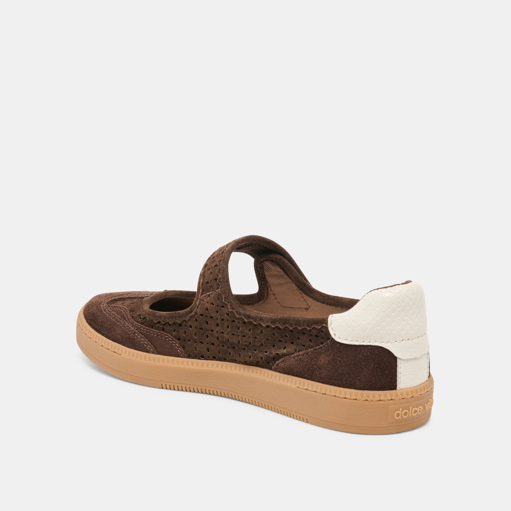 NANET SNEAKERS DK BROWN PERFORATED SUEDE - view 5