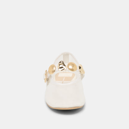 RELAN MESH BALLET FLATS WHITE MESH