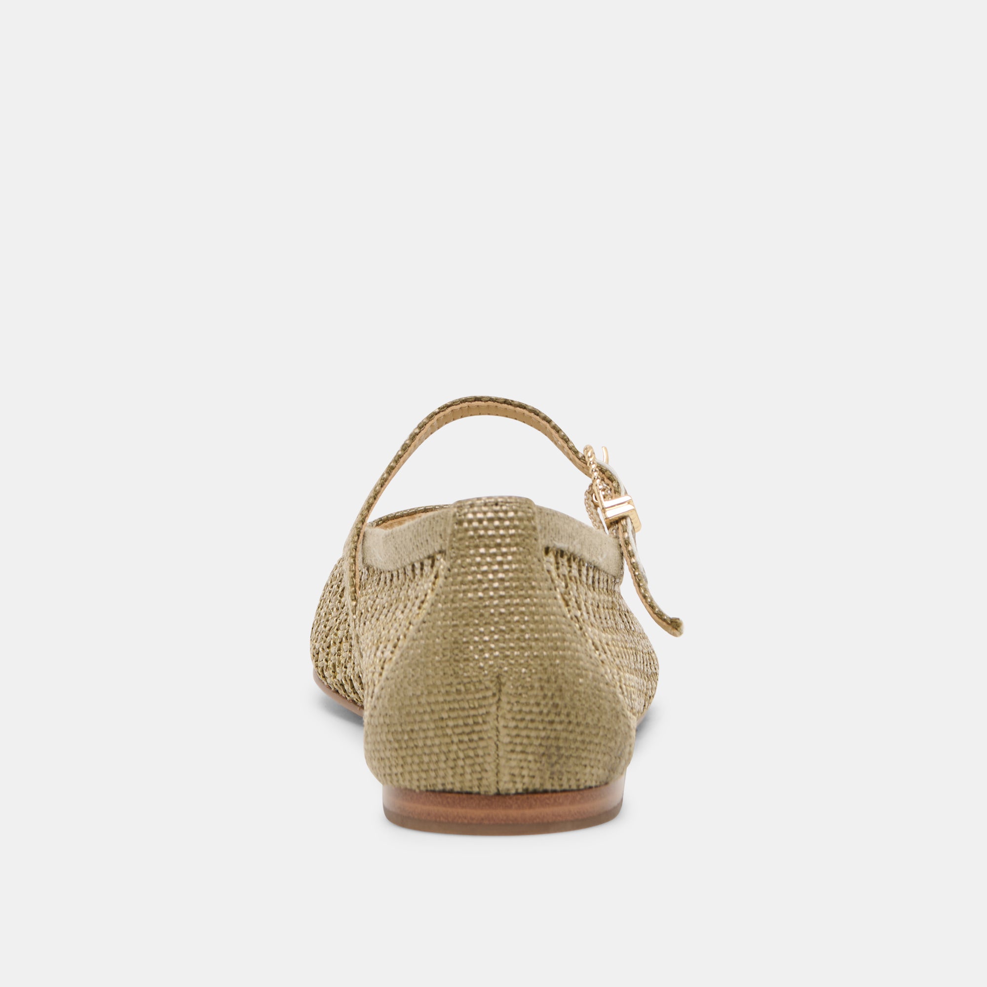 REYES BALLET FLATS OLIVE WOVEN RAFFIA