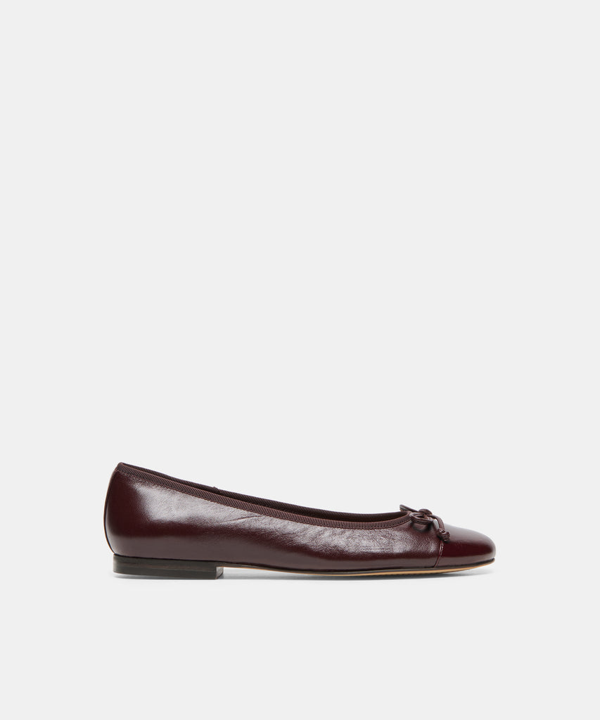 RITLA CAPTOE Black Cherry Leather Ballet Flats | Dolce Vita