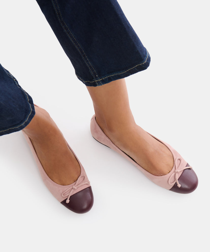 RITLA CAPTOE BALLET FLATS PINK SUEDE