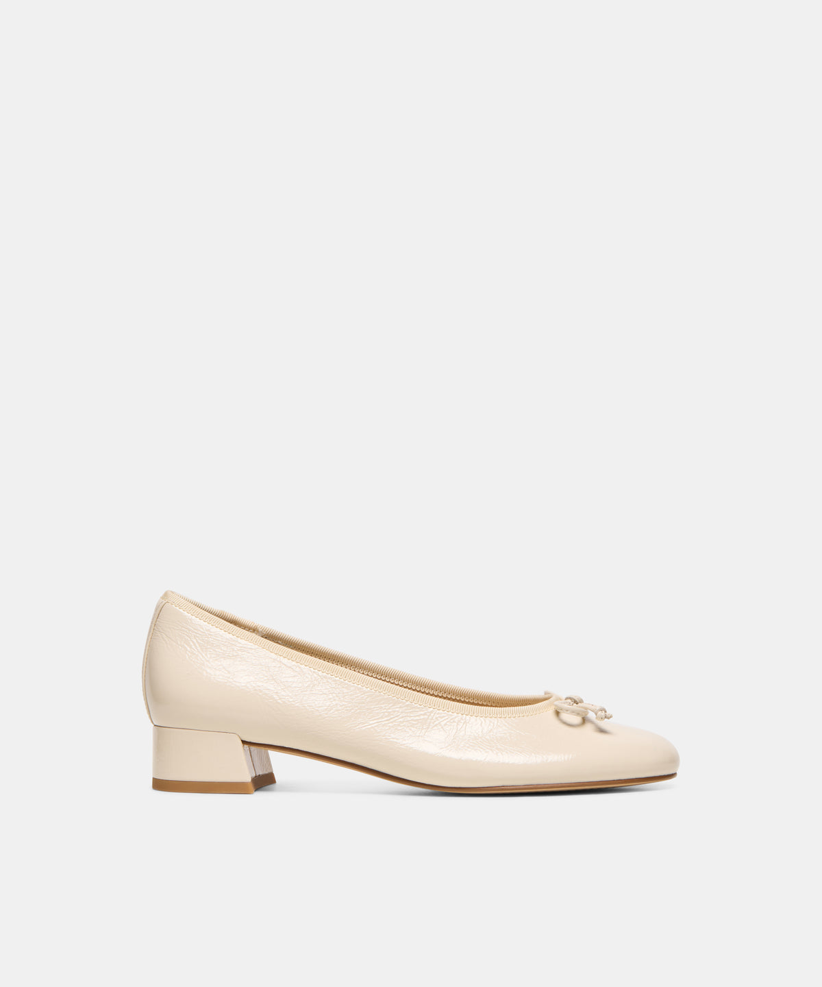 RITLA MID Alabaster Leather Ballet Block Heels | Dolce Vita