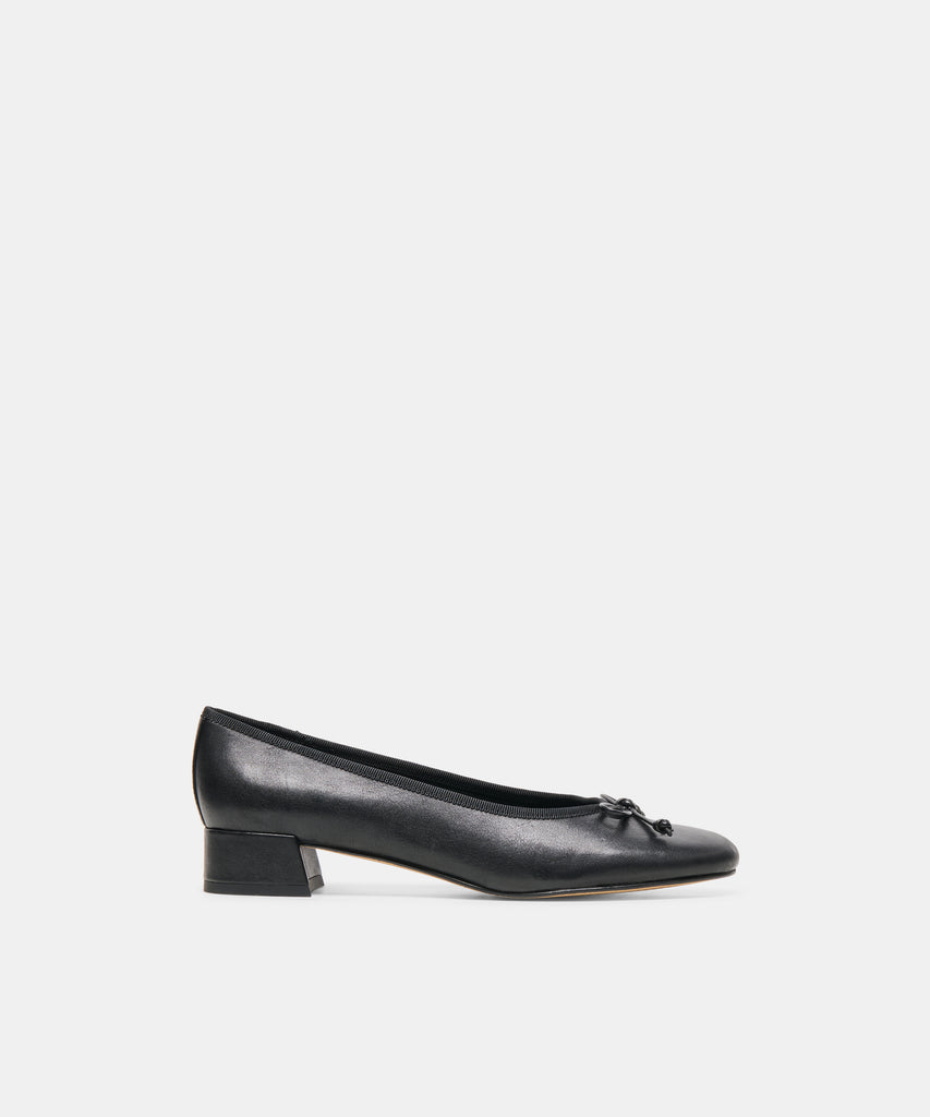 RITLA MID HEELS BLACK LEATHER