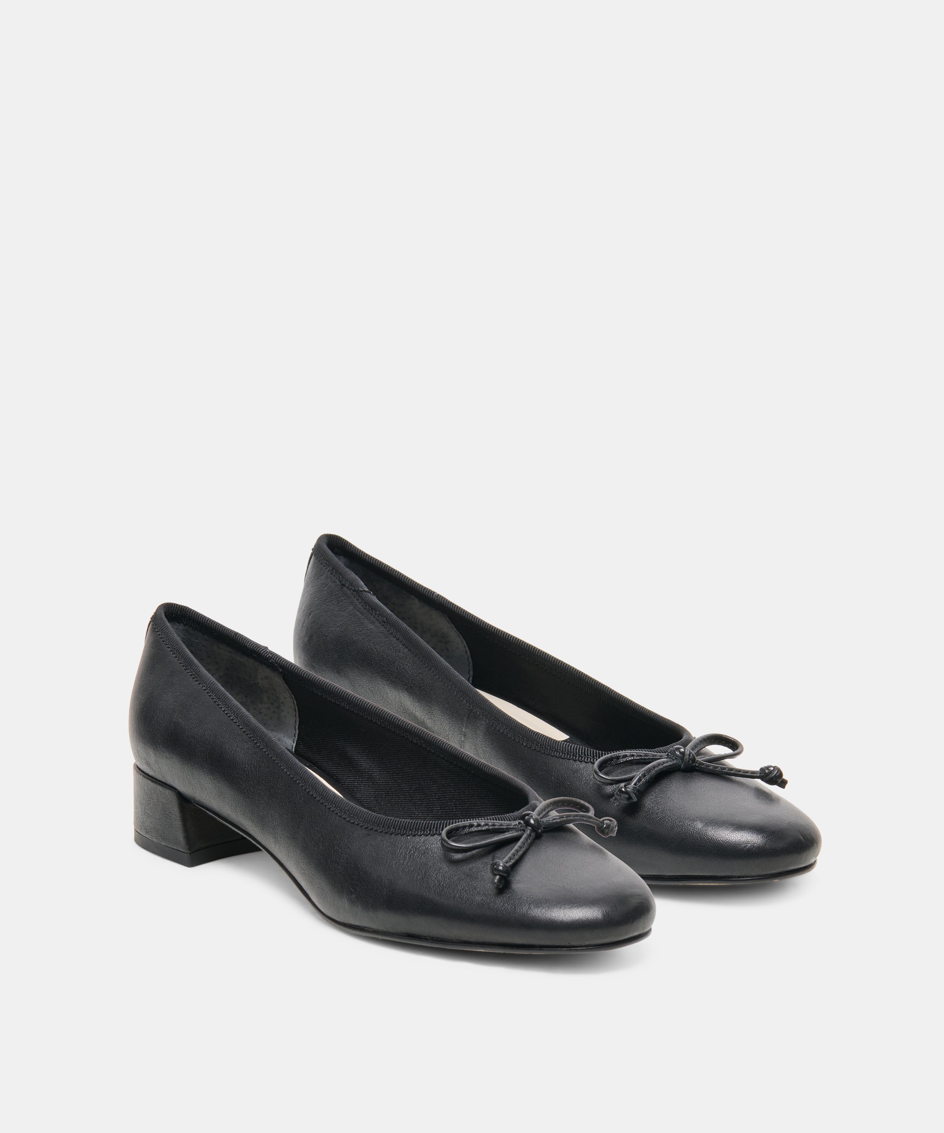 RITLA MID HEELS BLACK LEATHER - view 2