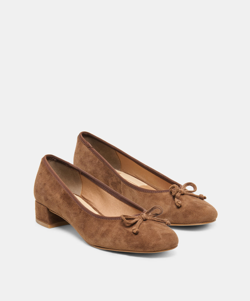 RITLA MID HEELS COCOA SUEDE
