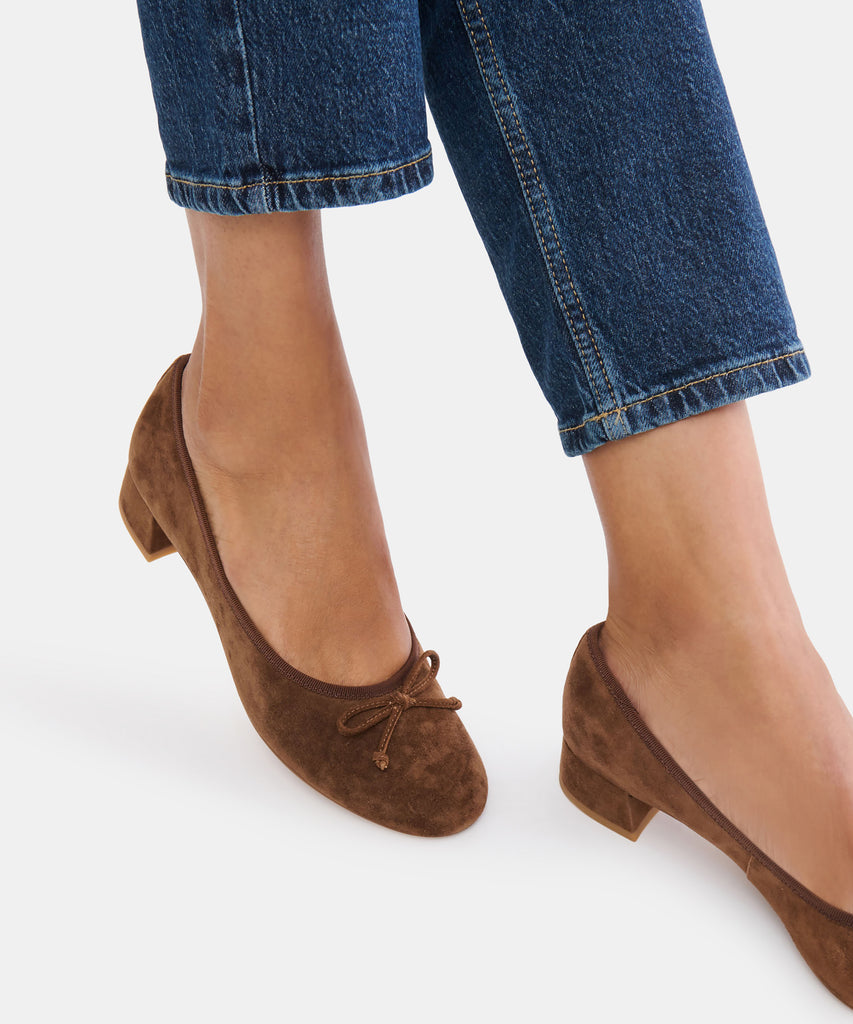 RITLA MID HEELS COCOA SUEDE