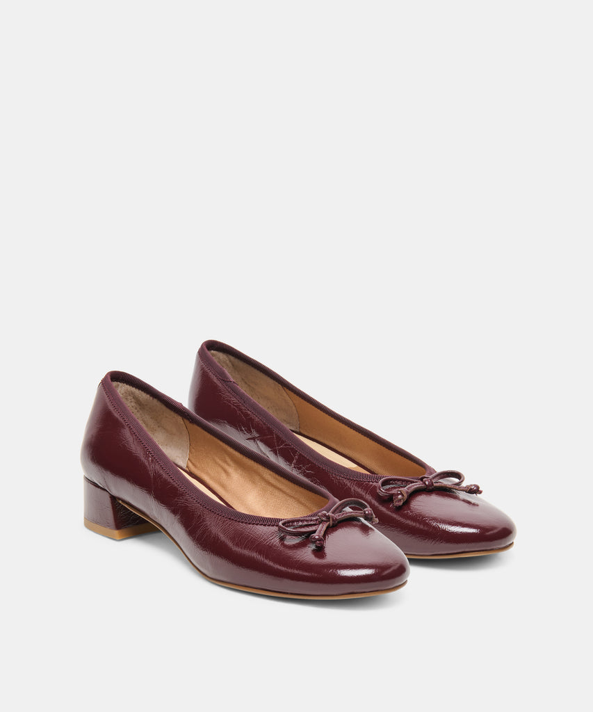 RITLA MID HEELS CRANBERRY LEATHER