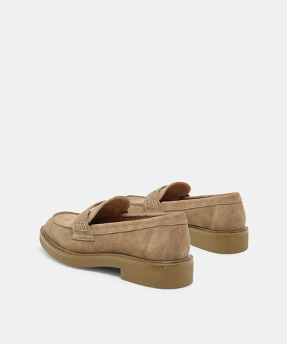 TIGGY LOAFERS OLIVE SUEDE