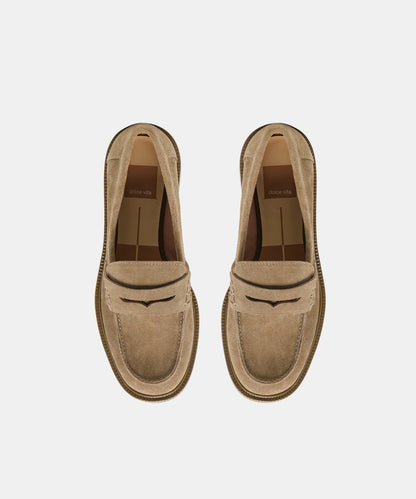 TIGGY LOAFERS OLIVE SUEDE