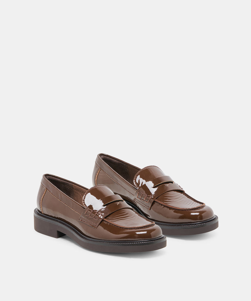 TIGGY LOAFERS WALNUT CRINKLE PATENT