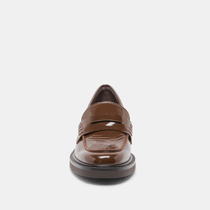 TIGGY LOAFERS WALNUT CRINKLE PATENT