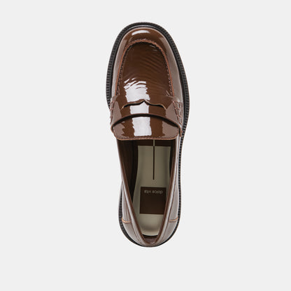 TIGGY LOAFERS WALNUT CRINKLE PATENT