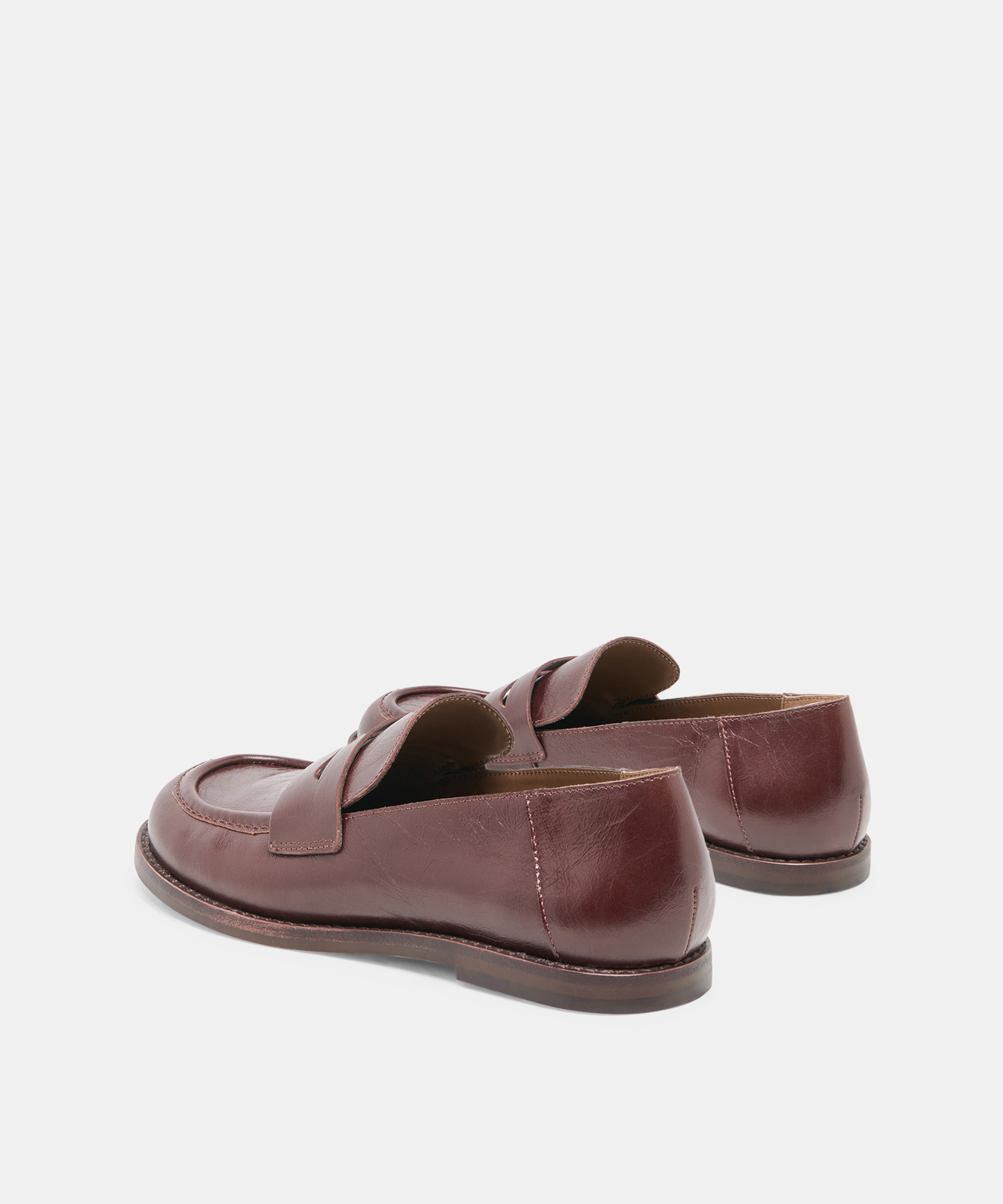 YASMYN LOAFERS COFFEE CRINKLE PATENT - view 4