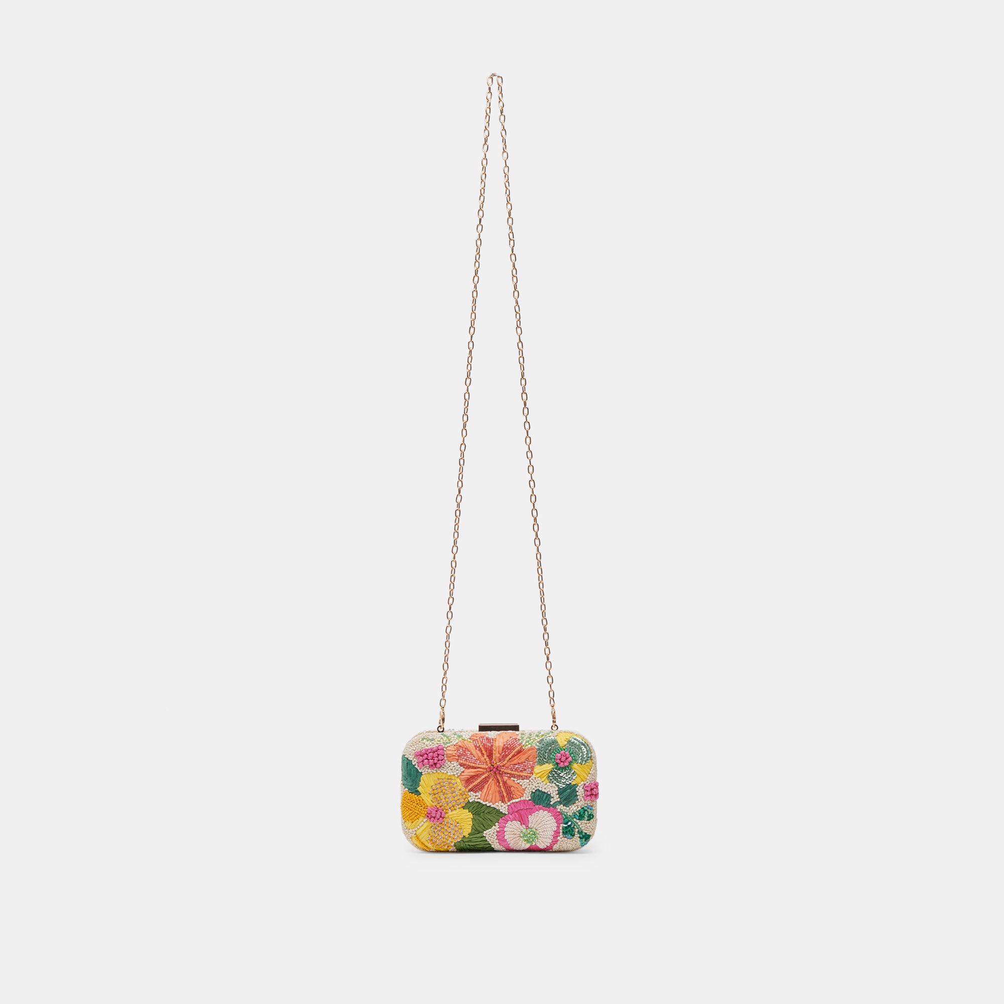 DAISY CLUTCH MULTI WOVEN RAFFIA - view 8