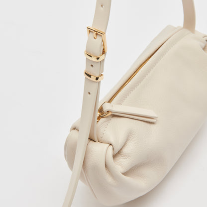 LIVI SHOULDER BAG IVORY LEATHER