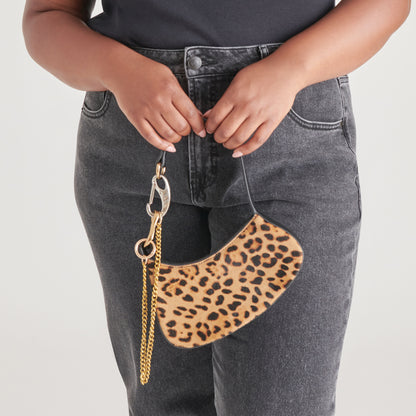 SILVIE SHOULDER BAG LEOPARD CALF HAIR