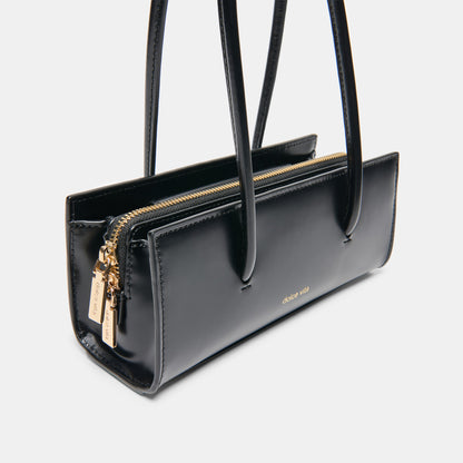 BESTIE HANDBAG BLACK LEATHER