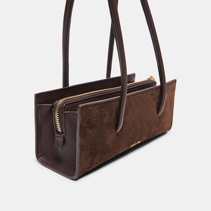 BESTIE HANDBAG ESPRESSO SUEDE