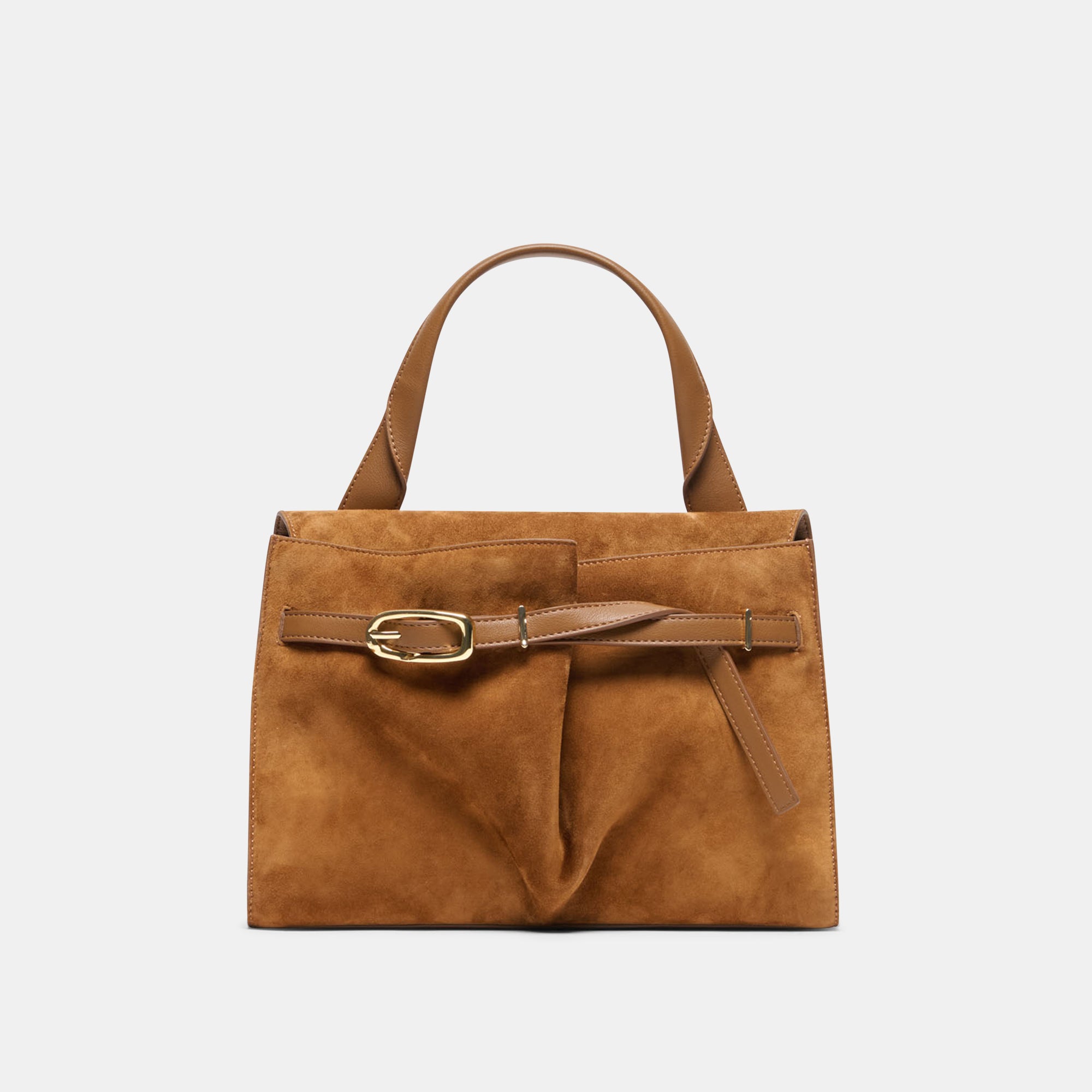BORGO HANDBAG DARK TAN SUEDE - view 6