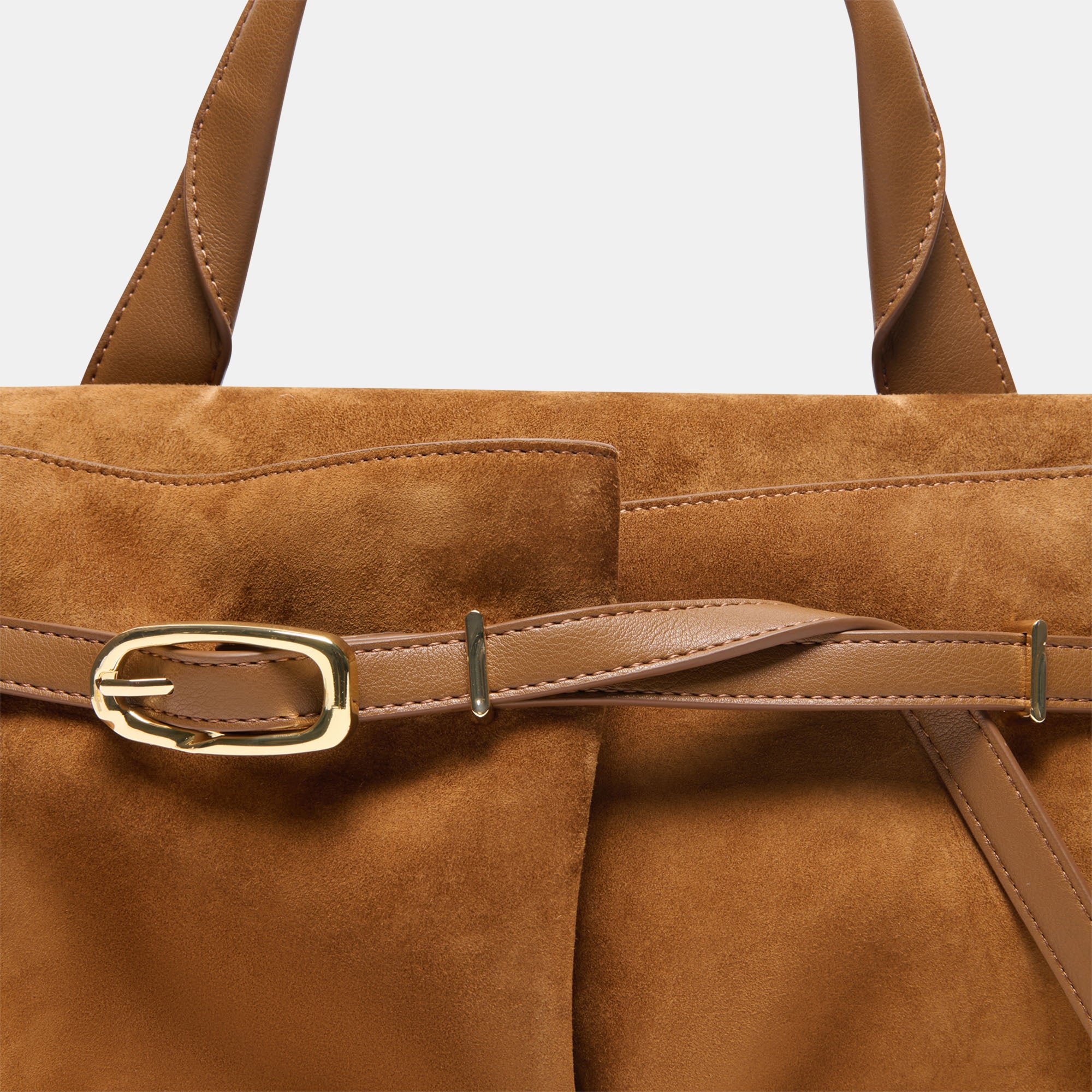 BORGO HANDBAG DARK TAN SUEDE - view 3