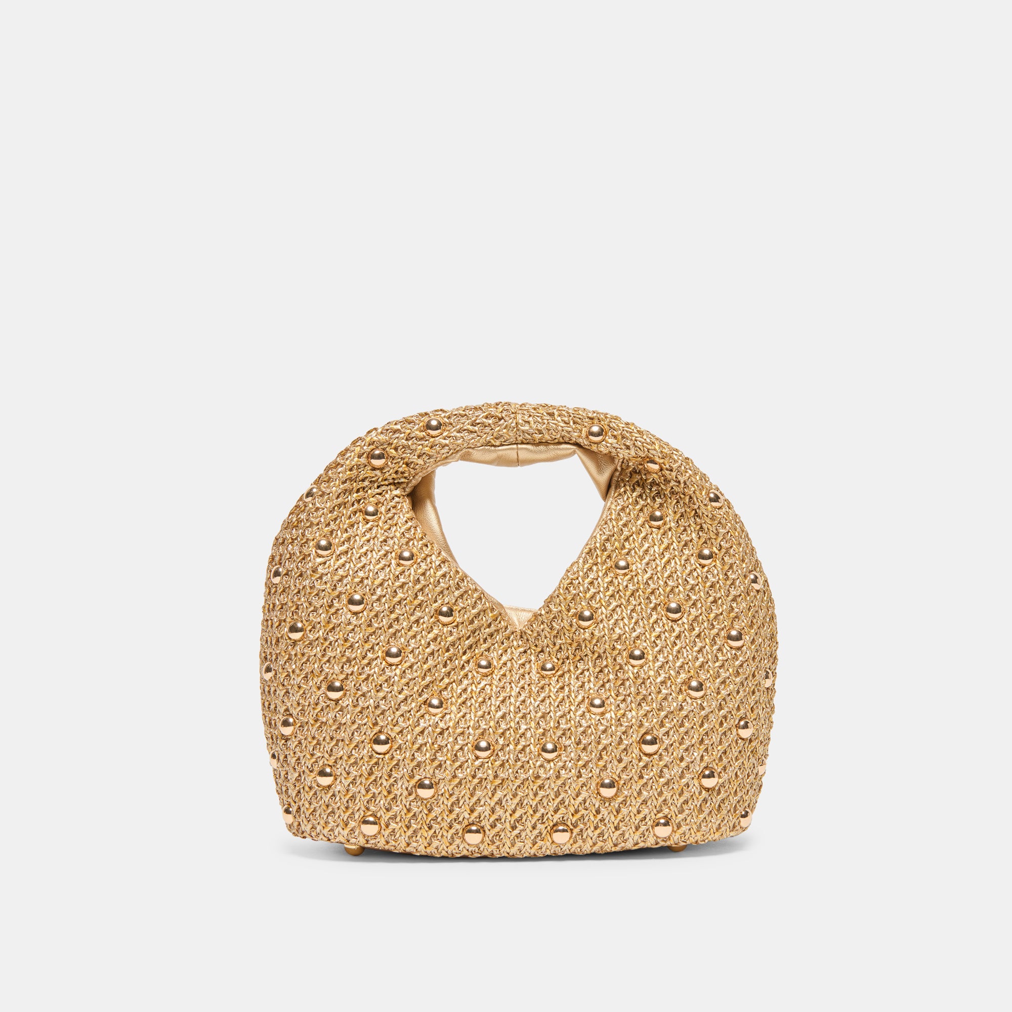 DAHLIA HANDBAG GOLD RAFFIA - view 7