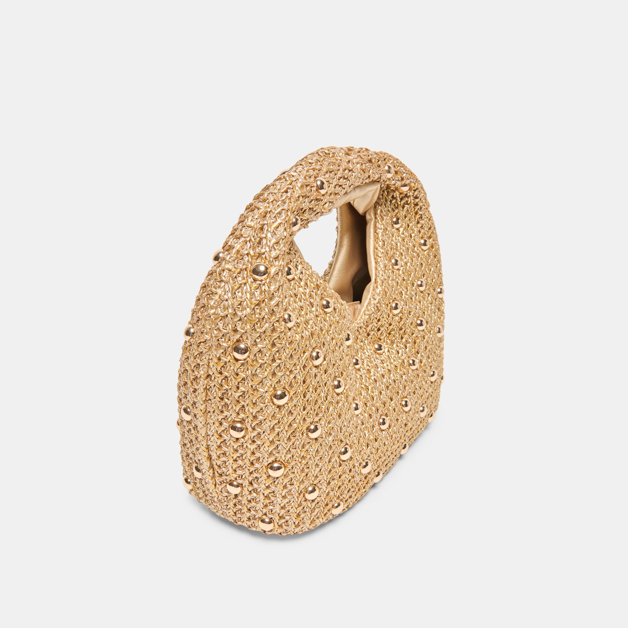 DAHLIA HANDBAG GOLD RAFFIA - view 3