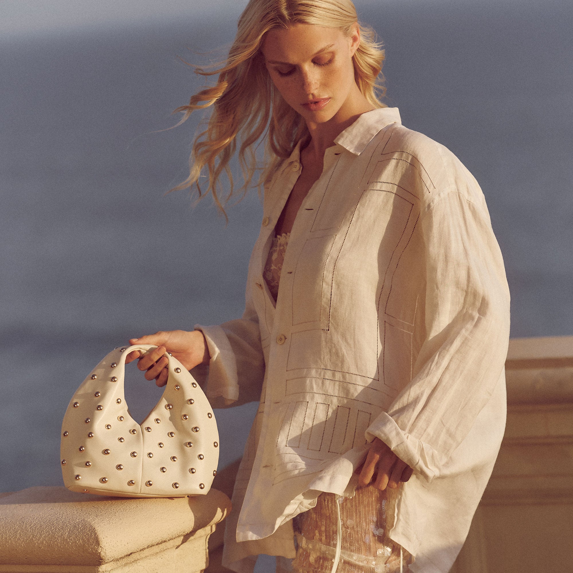 DAHLIA HANDBAG CREAM STELLA