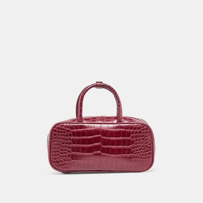FLYN HANDBAG BURGUNDY CROCO STELLA