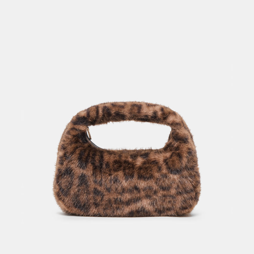 FRANKIE HANDBAG LEOPARD PLUSH