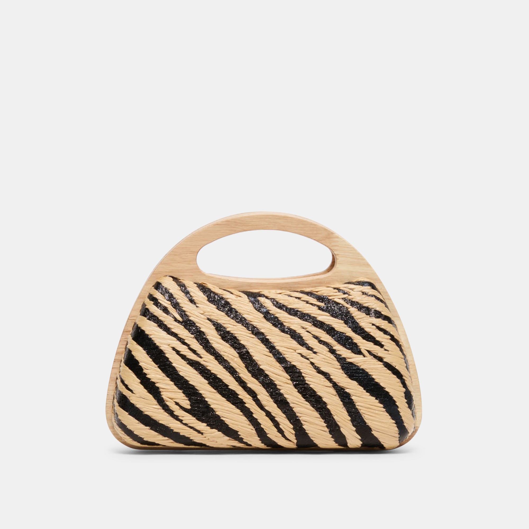 MAELIE HANDBAG BLACK NATURAL ZEBRA RAFFIA - view 3