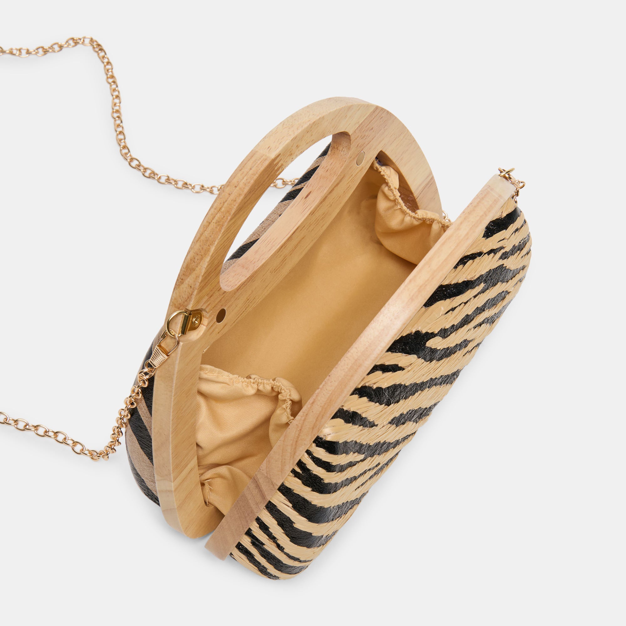 MAELIE HANDBAG BLACK NATURAL ZEBRA RAFFIA - view 5