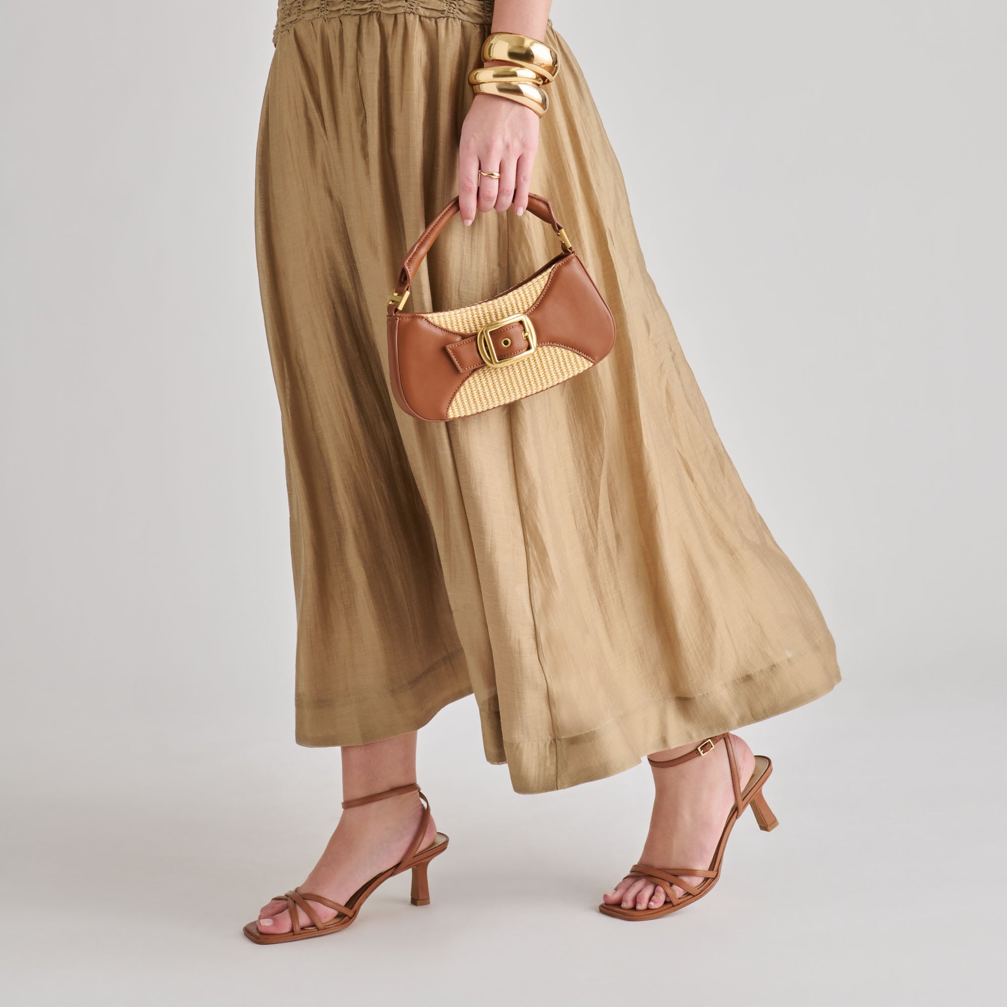 NUALA RAFFIA HANDBAG SADDLE STELLA - view 9
